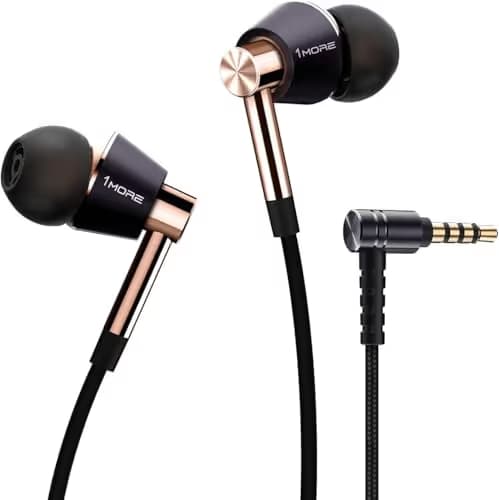 1MORE Triple Driver (Black/Gold) In-Ear Headphones with Microphone main image