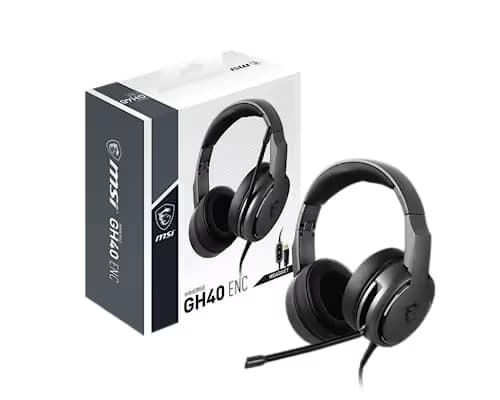 MSI IMMERSE GH40 Wired Closed-Back Headphones ENC Black image