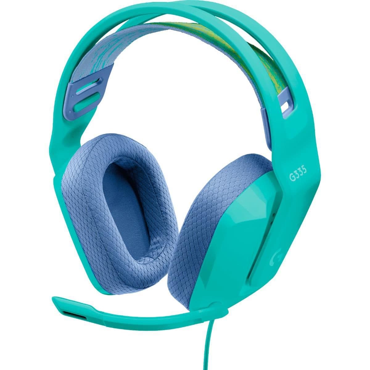 Logitech G335 Closed Green / Purple Gaming Headset image