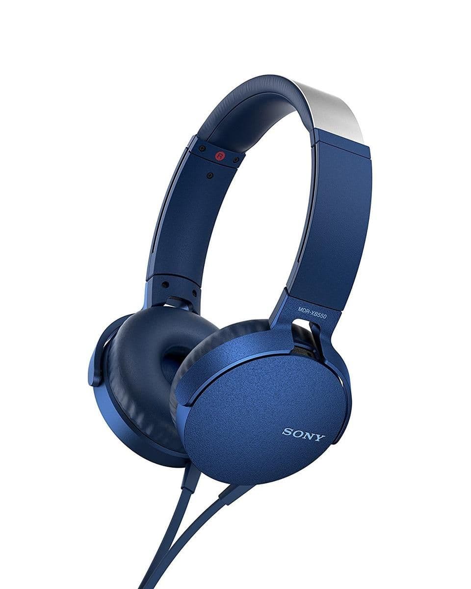 Sony Extra Bass MDRXB550AP Closed Headphones Blue image