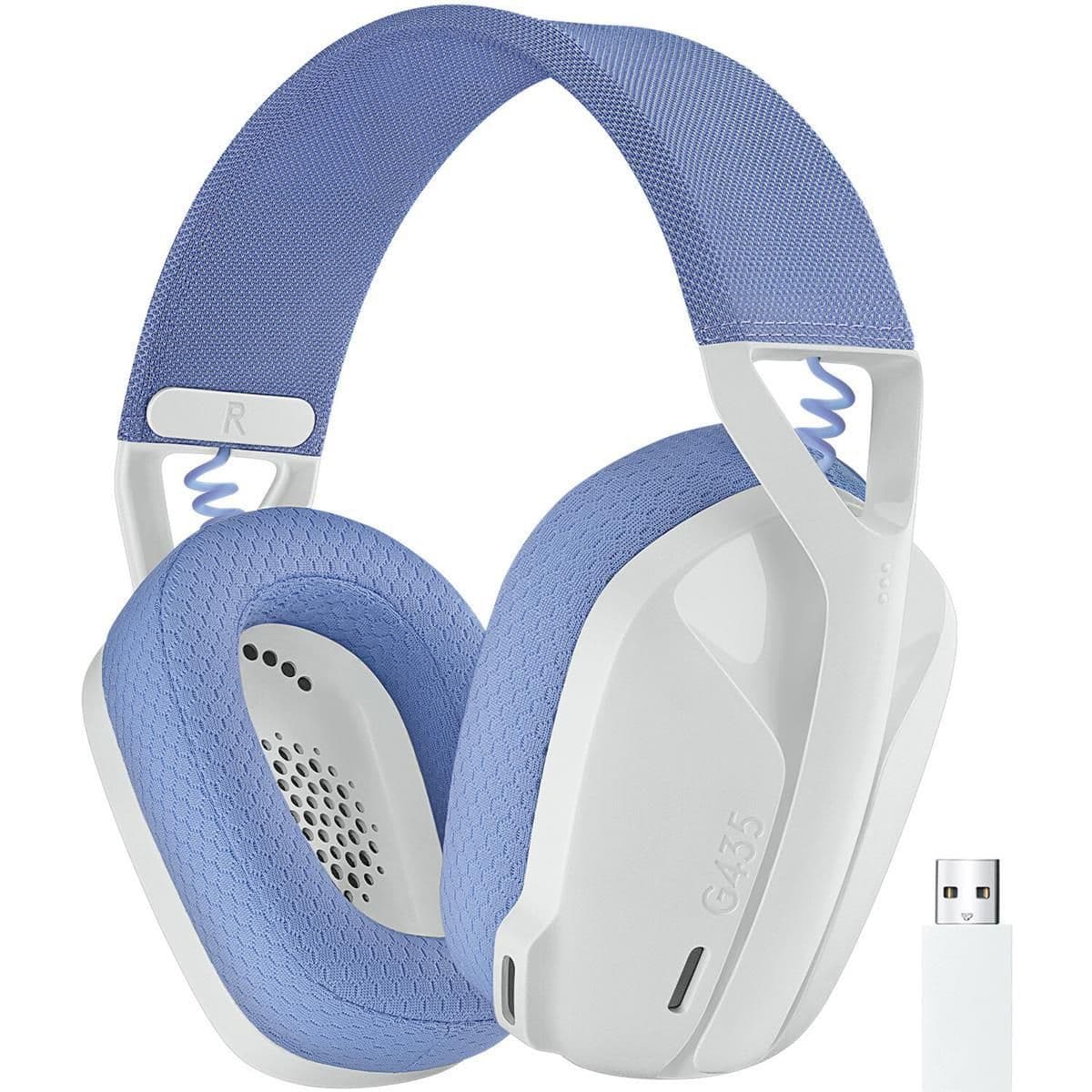 Logitech G435 Closed-Back Gaming Headset in White / Blue image