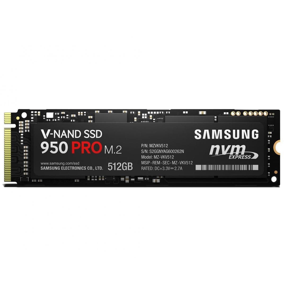 Samsung 950 PRO 512GB SSD M.2-2280 PCIe 3.0 x4 NVMe main image