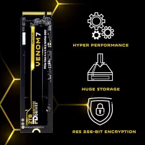 Fantom Drives VENOM7 2TB SSD M.2 PCIe 4.0 NVMe image
