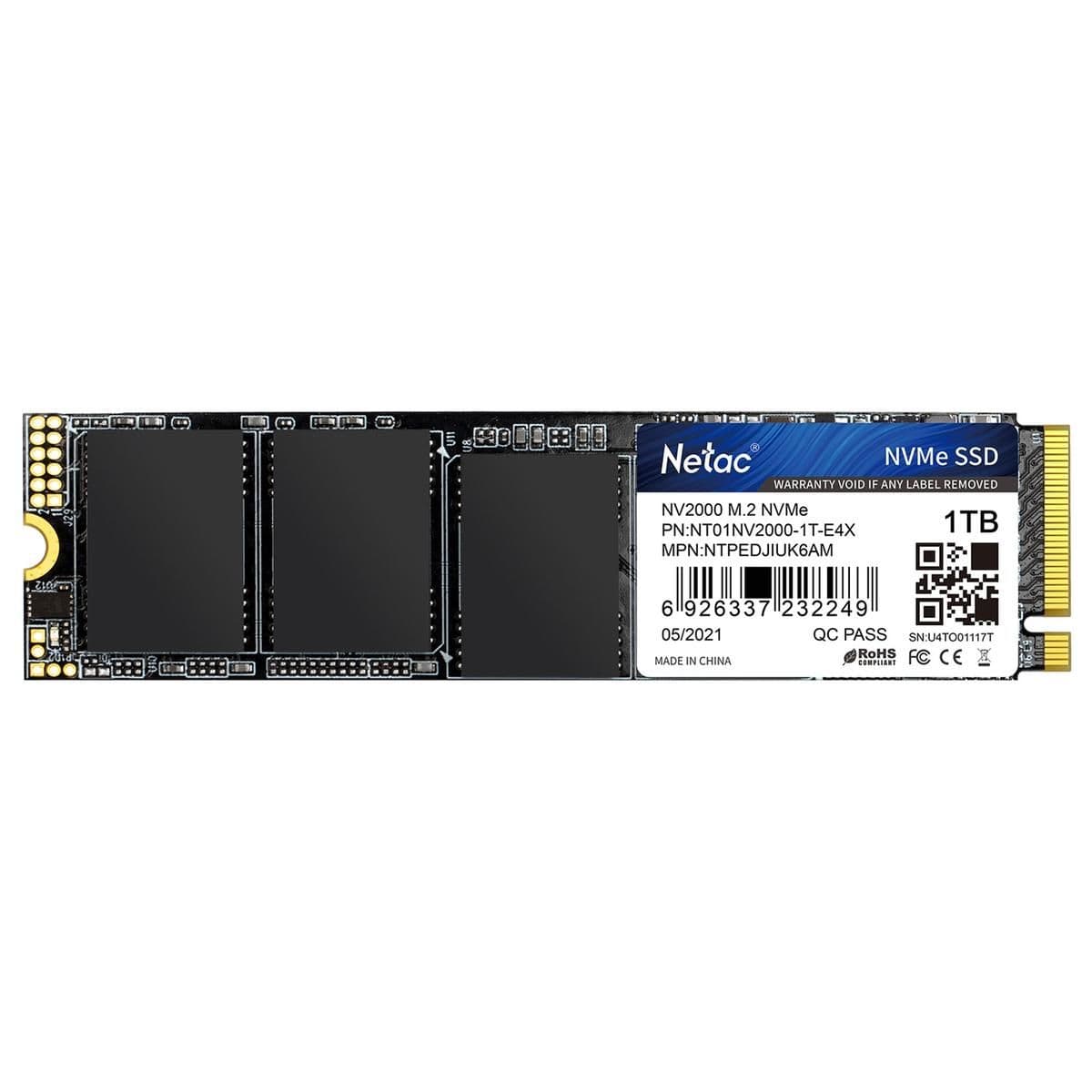 Netac NV2000 1TB M.2-2280 SSD PCIe 3.0 X4 NVMe main image