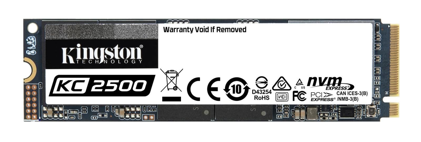 Kingston KC2500 1TB M.2-2280 SSD PCIe 3.0 x4 NVMe main image
