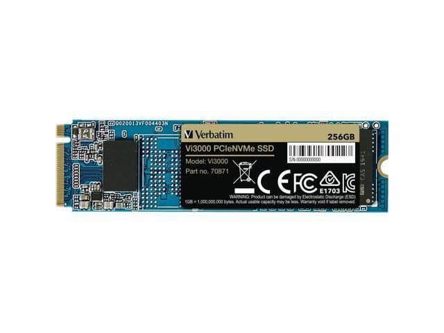 Verbatim Vi3000 256GB SSD M.2 PCIe 3.0 NVMe main image