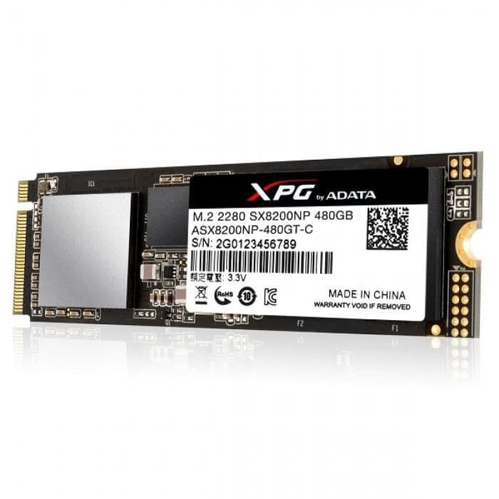 ADATA XPG SX8200 480 480GB SSD M.2-2280 PCIe 3.0 X4 NVMe main image
