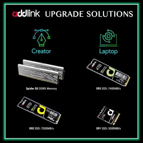 Addlink S93 4TB SSD M.2-2280 PCIe 4.0 X4 NVMe image