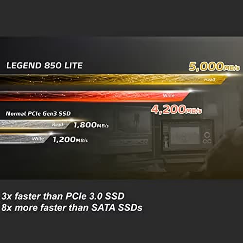 ADATA LEGEND 850 LITE 500GB SSD M.2-2280 PCIe 4.0 X4 NVMe image