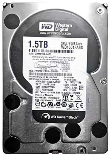 Western Digital Caviar Black 1.5 TB HDD 7200RPM 3.5" SATA image