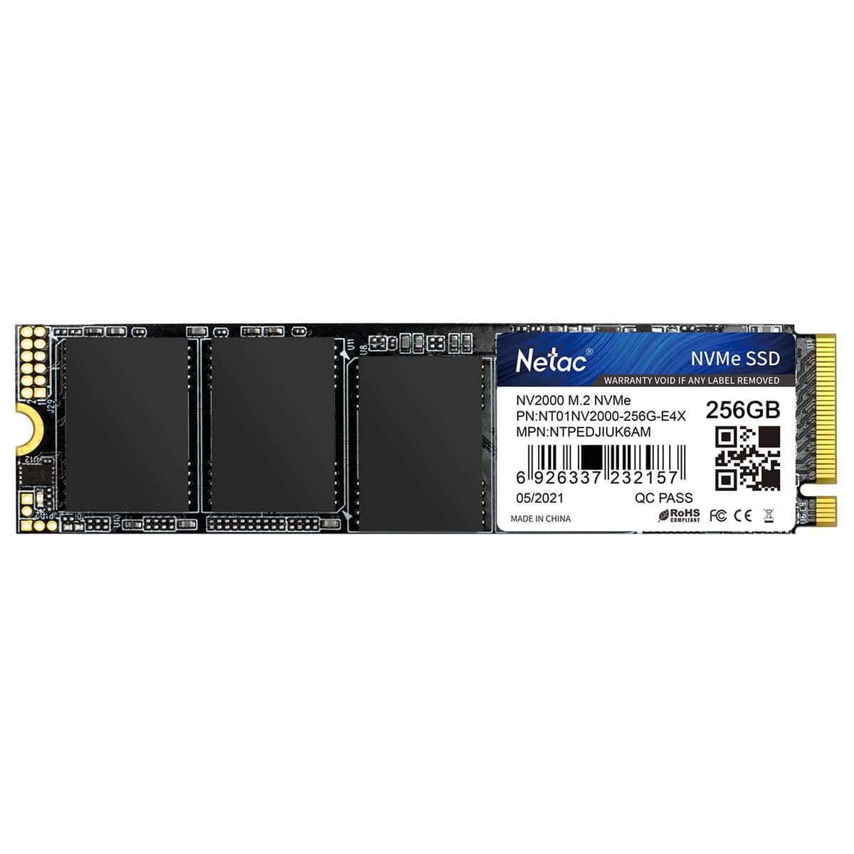 Netac NV2000 256 GB SSD M.2-2280 PCIe 3.0 X4 NVMe image