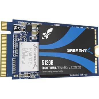 Sabrent Rocket 512GB SSD M.2-2242 PCIe 3.0 x4 NVMe main image