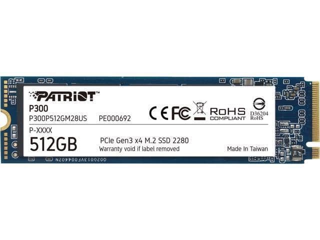 Patriot P300 512GB SSD M.2-2280 PCIe 3.0 NVMe main image