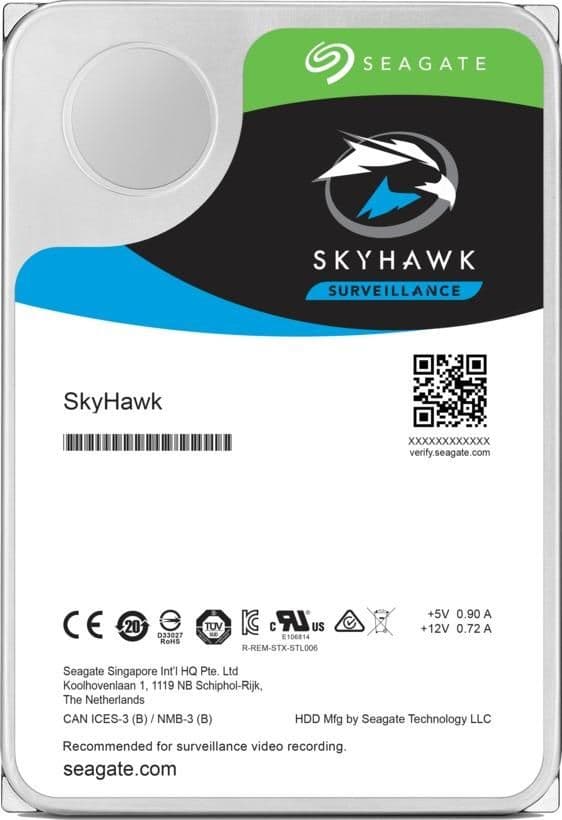 Seagate SkyHawk Surveillance 12TB HDD 7200RPM 3.5" SATA 6.0 Gb/s Internal image
