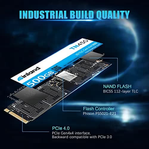 Inland TN450 500GB SSD M.2-2280 PCIe 4.0 X4 NVMe image