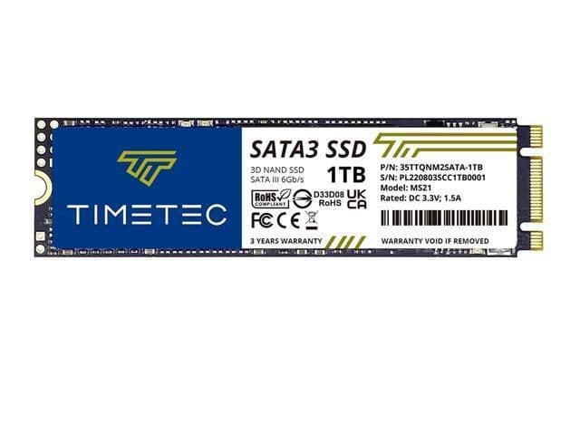 Timetec 35TTQNM2SATA 1TB SSD M.2-2280 SATA image