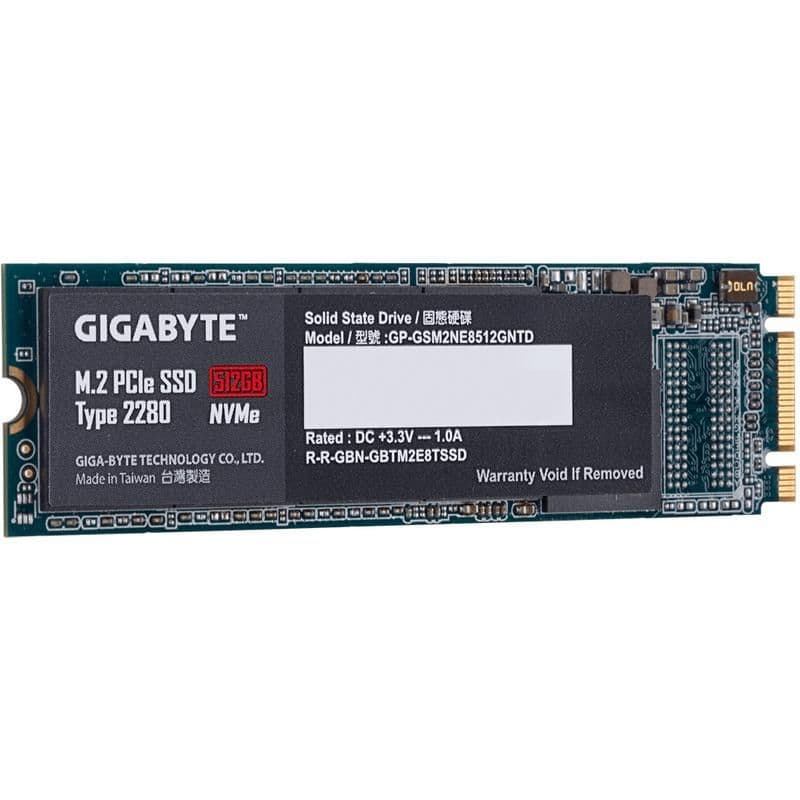 Gigabyte GP-GSM2NE8512GNTD 512GB SSD M.2 2280 PCIe 3.0 X2 NVMe image