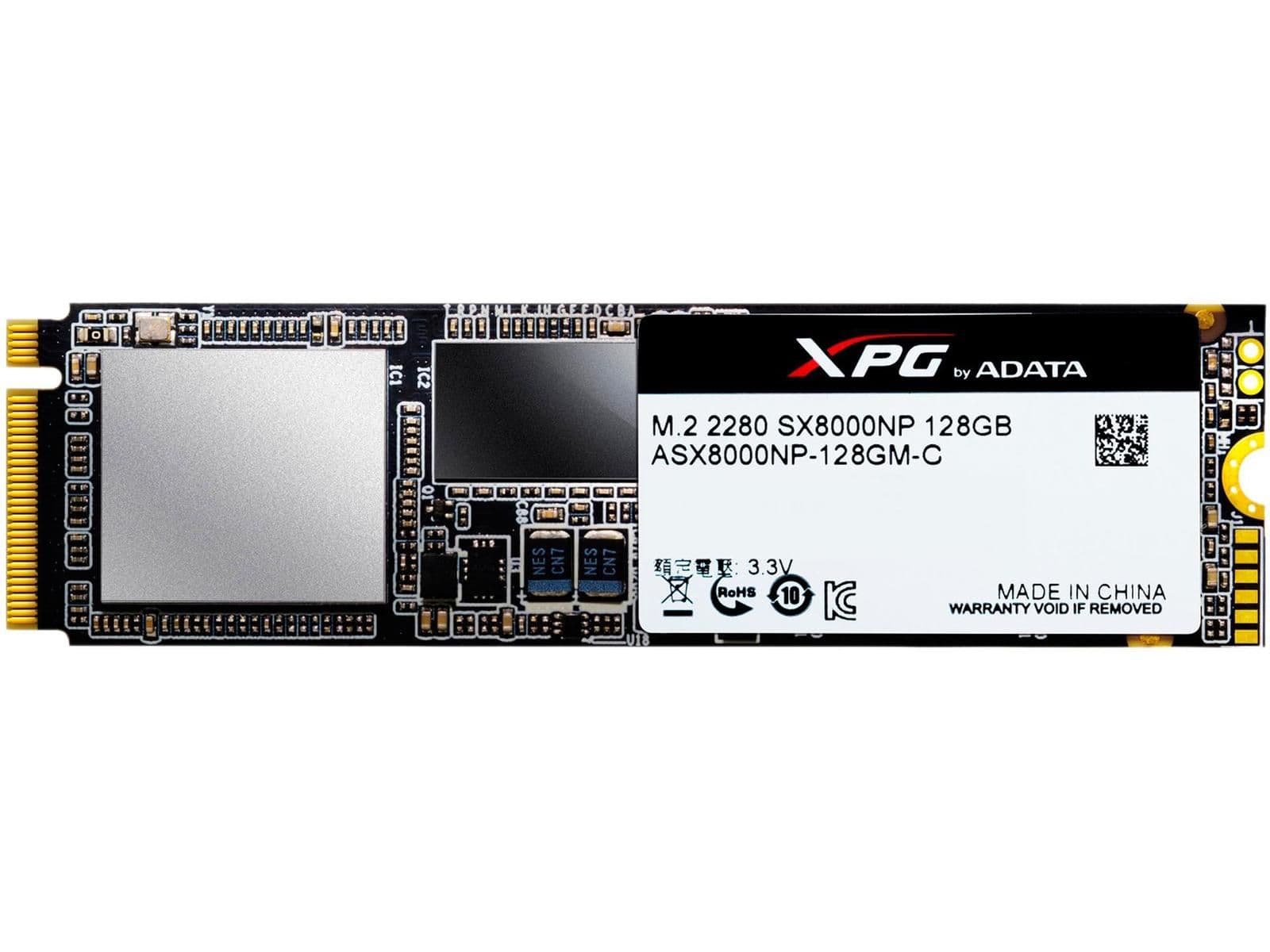 ADATA XPG SX8000 128GB M.2-2280 SSD PCIe 3.0 X4 NVMe image