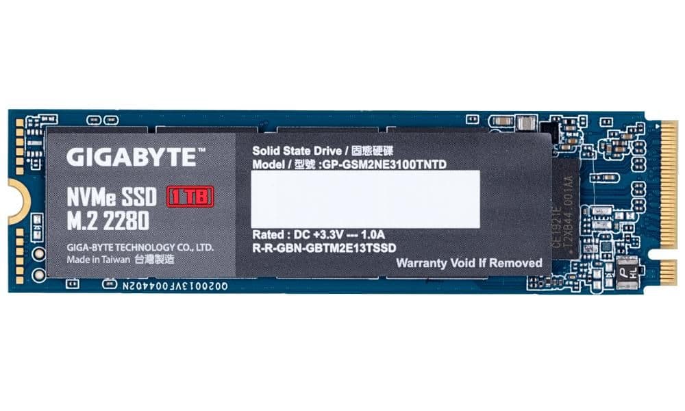 Gigabyte GP-GSM2NE3100TNTD 1TB SSD M.2 PCIe 3.0 NVMe image