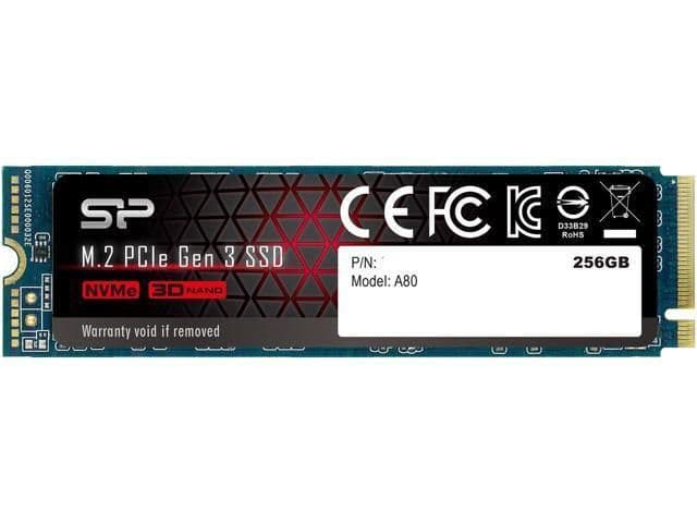 Silicon Power A80 256GB M.2 SSD PCIe 3.0 NVMe image