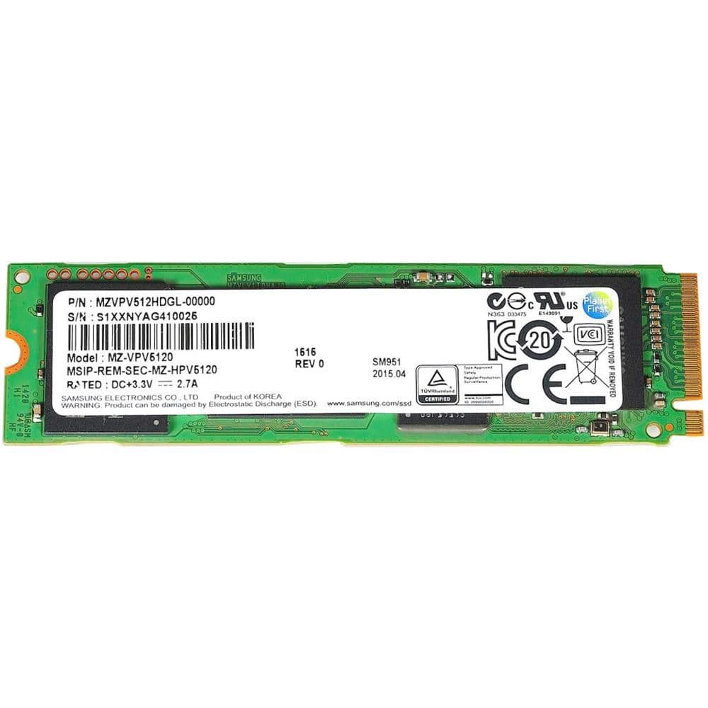 Samsung SM951 512GB SSD M.2-2280 PCIe 3.0 NVMe main image