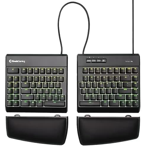 Kinesis Gaming Freestyle Edge RGB Wired Ergonomic Split Cherry MX Red Mechanical Gaming Keyboard image