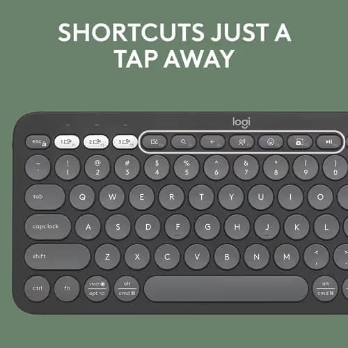 Logitech Pebble Keys 2 K380s Bluetooth Keyboard – Tonal Graphite image