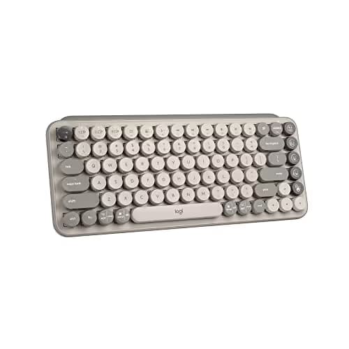 Logitech POP Keys Mist TTC Brown Mini Bluetooth/Wireless Keyboard image