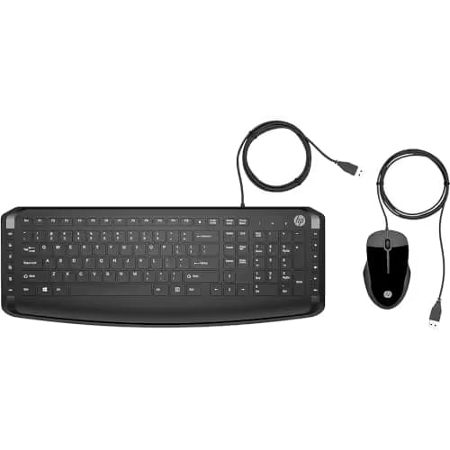 HP 200 Wired Standard Keyboard With Optical Mouse image