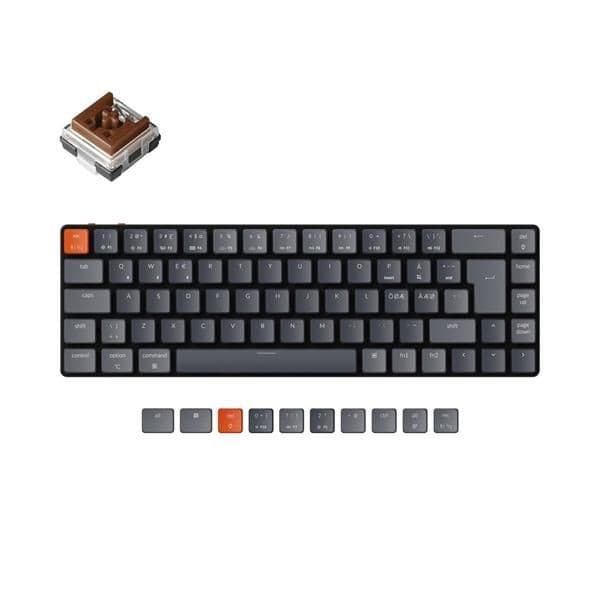 Keychron K7 RGB Wireless/Wired Slim Low Profile Optical Brown Hot-Swappable Mechanical Keyboard main image