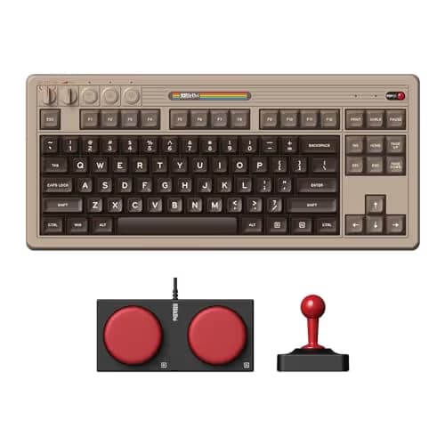 8BitDo Retro C64 Wired/Bluetooth/Wireless Kailh Box White V2 Gaming Keyboard main image