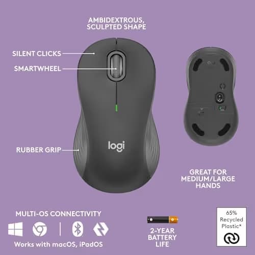 Logitech Wave Keys MK670 Bluetooth/Wireless/Wired Ergonomic Keyboard With Optical Mouse image
