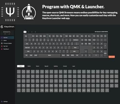 Keychron K5 QMK V2 Mechanical Gaming Keyboard Bluetooth Wired image