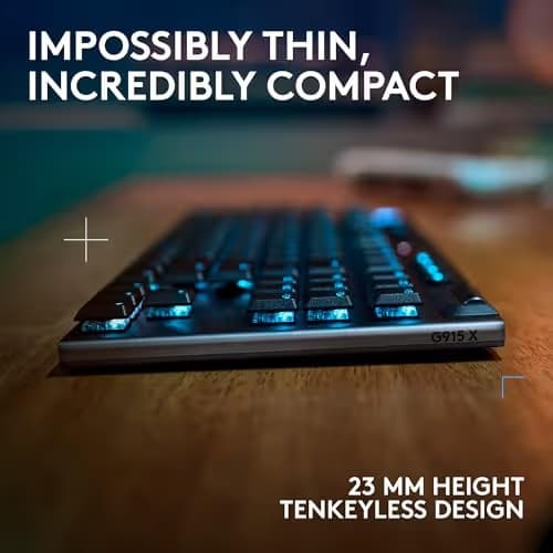 Logitech G915 LIGHTSPEED TKL RGB Wireless/Wired/Bluetooth Logitech Low-Profile GL Linear Gaming Keyboard image