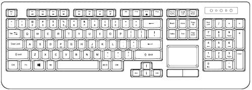Perixx 10165 Wired Slim Keyboard With Touchpad image