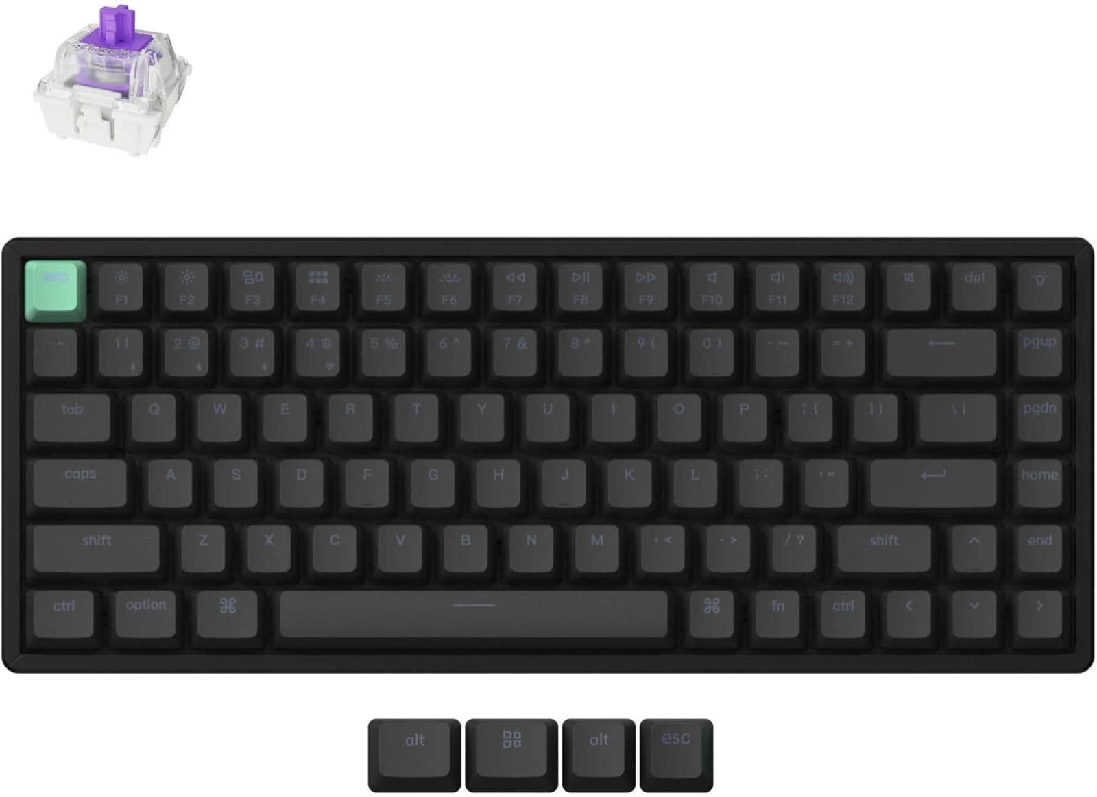 Keychron K2 HE RGB Wireless/Bluetooth/Wired Standard Gateron Nebula Mechanical Keyboard image