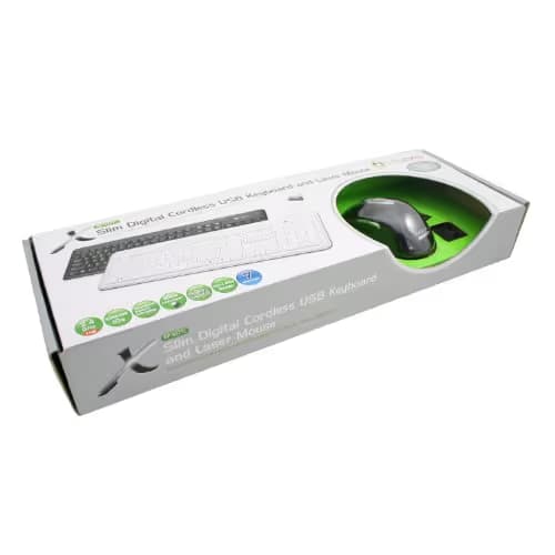 i-rocks RF-6577L-BK Wireless Slim Keyboard with Laser Mouse image
