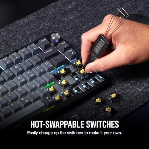 Corsair K65 PLUS RGB Wired/Wireless Corsair MLX Red Linear Gaming Keyboard image