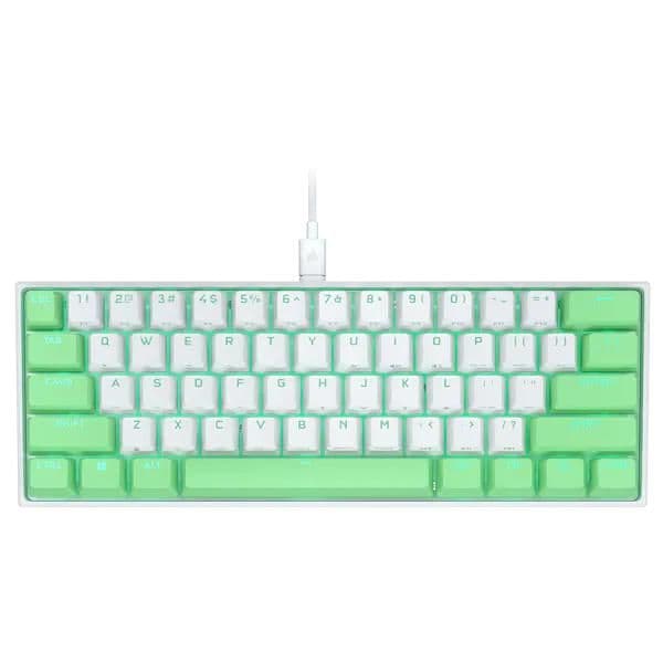 Corsair K65 RGB MINI HINT OF MINT Cherry MX Speed Silver Wired Gaming Keyboard main image