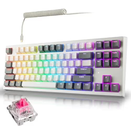 Tecware Phantom+ Elite RGB Bluetooth/Wireless/Wired Tecware Wraith Pink Gaming Keyboard image