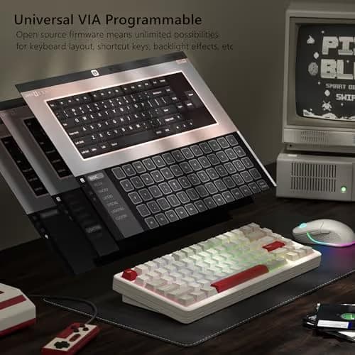 Womier SK75 RGB Wired/Wireless/Bluetooth Mini Linear Mechanical Keyboard image