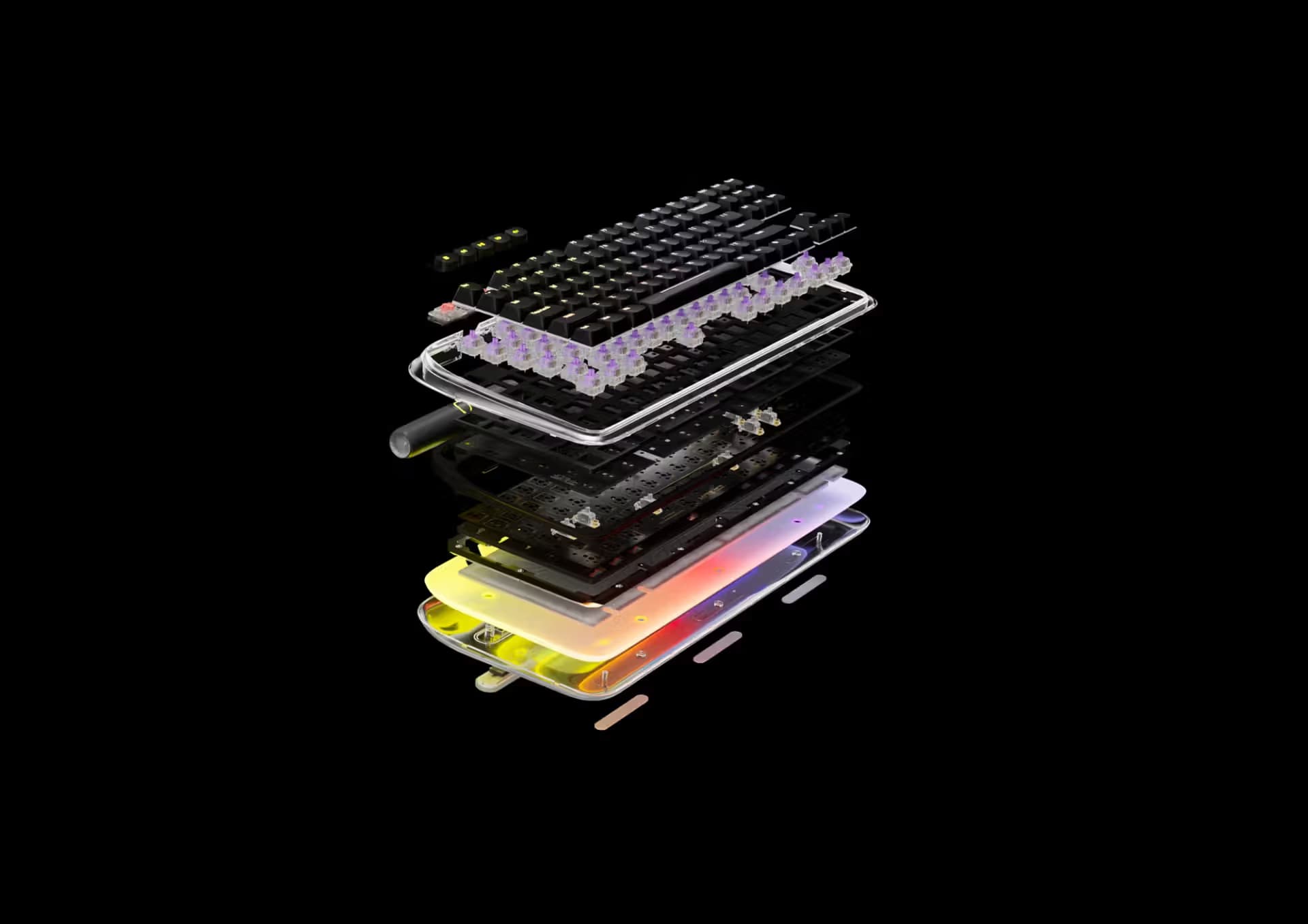 HYTE KEEB TKL RGB Wired HYTE Fluffy Lavender Linear Gaming Keyboard image