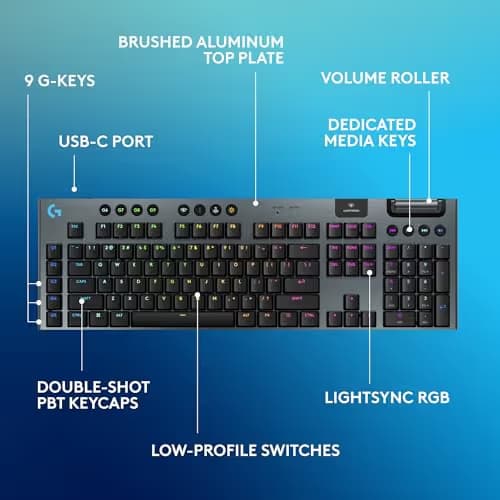 Logitech G915 X LIGHTSPEED RGB Low-Profile GL Tactile Wired/Wireless/Bluetooth Gaming Keyboard image