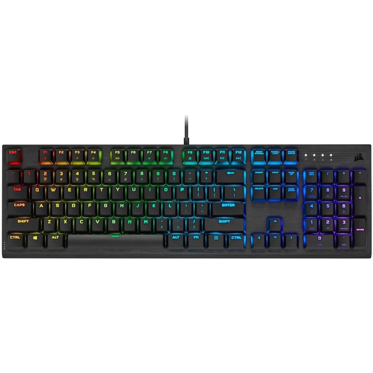Corsair K60 RGB Pro Cherry MX Low Profile Speed Silver Wired Gaming Keyboard main image