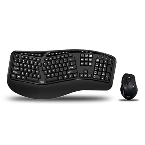 Adesso Tru-Form Media 1500 Wireless Ergonomic Keyboard With Laser Mouse image