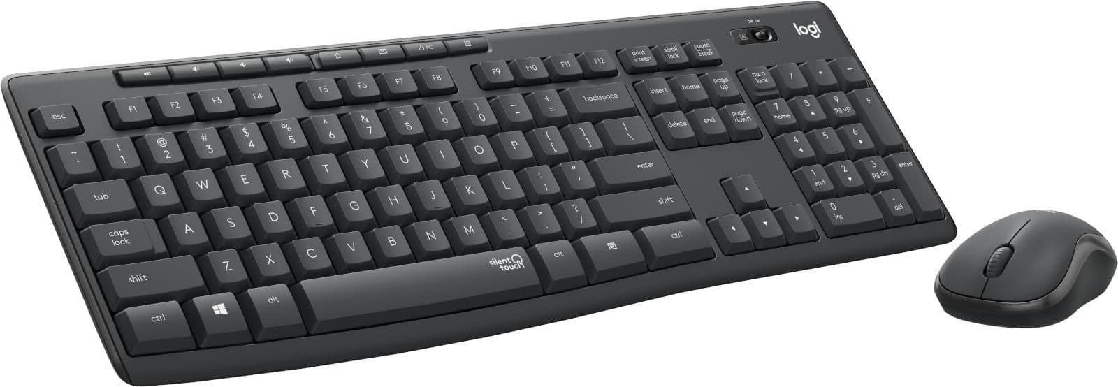 Logitech MK295 Silent Wireless/Wired Standard Keyboard with Optical Mouse image