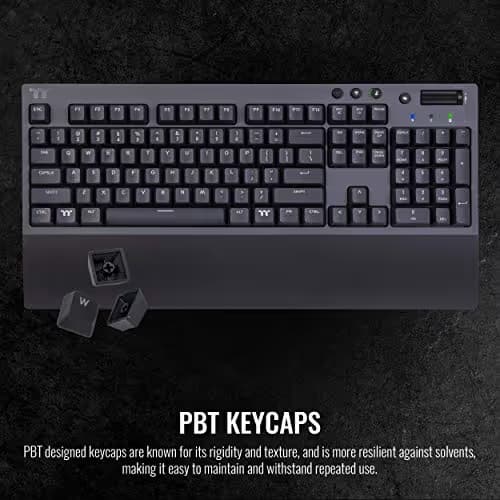 Thermaltake W1 Wireless/Bluetooth/Wired Standard Cherry MX Red Mechanical Keyboard image