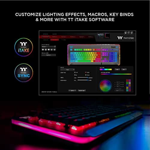 Thermaltake Level 20 RGB RGB Cherry MX Blue Mechanical Wired Gaming Keyboard image