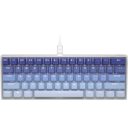 Corsair K65 RGB MINI Purple Rune Wired Cherry MX Speed Silver Gaming Keyboard image