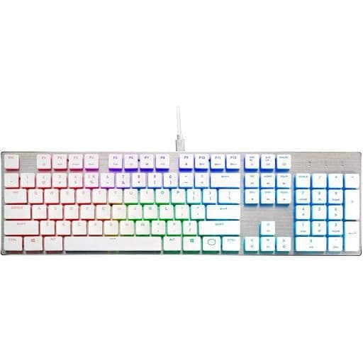 Cooler Master SK650 White Limited Edition Cherry MX RGB Low Profile Wired Gaming Keyboard image